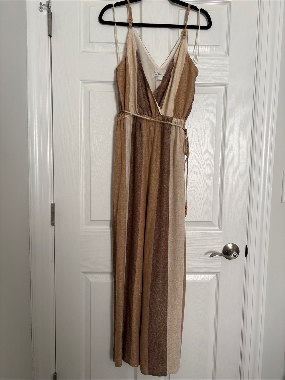 Vintage Havana Metallic Striped Jumpsuit